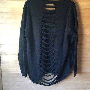 Black cutout sweatshirt size medium, loose fit